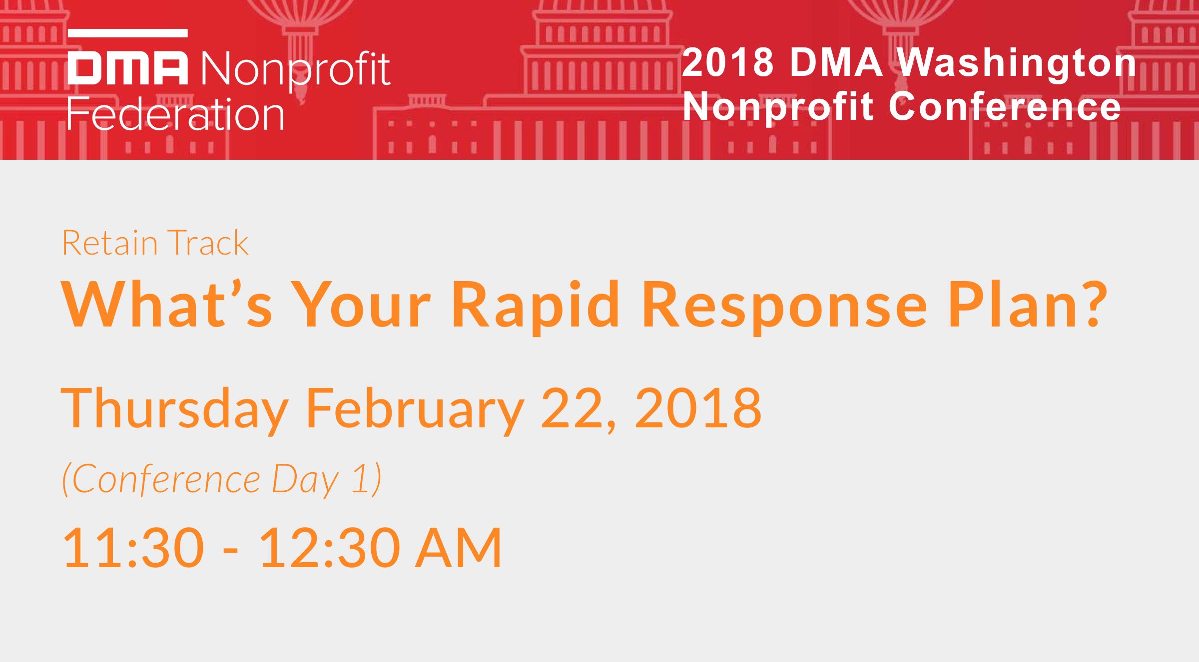 What's your Rapid response Plan? -Sanky leads a session DCNP 2018